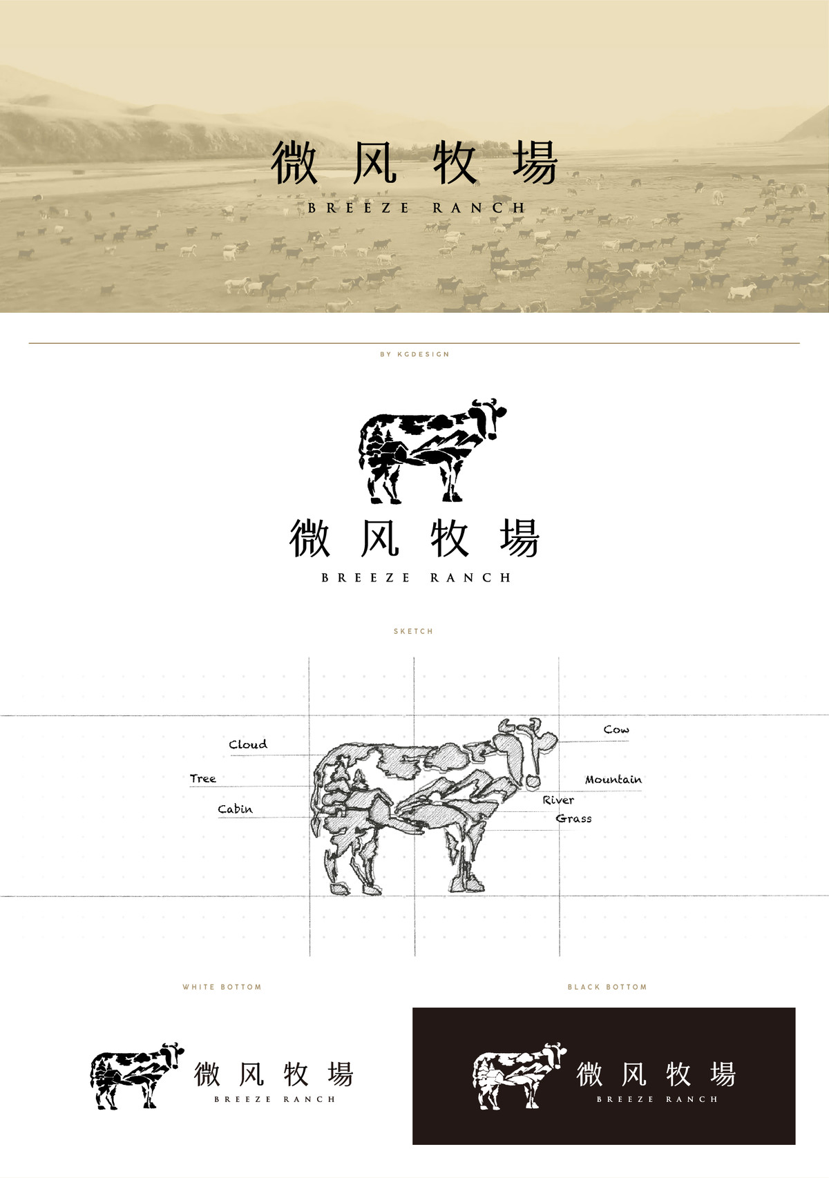 由www.kgdesign.cn完成的微风牧场Logo设计